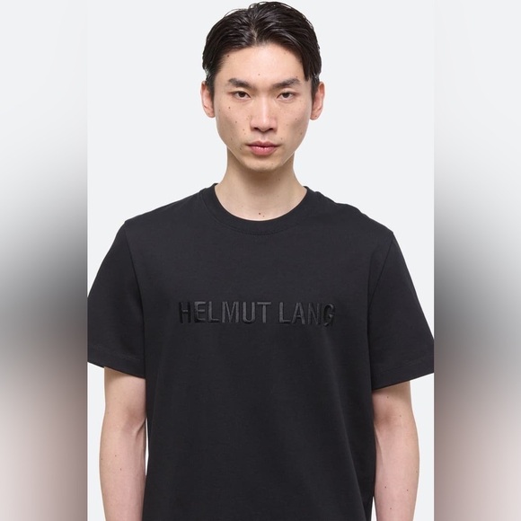 Helmut Lang Tonal Embroidered Logo T-Shirt size Women’s L - Picture 4 of 11